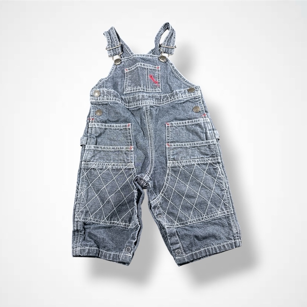 Tommy Hilfiger Denim Overalls with Red Stitching